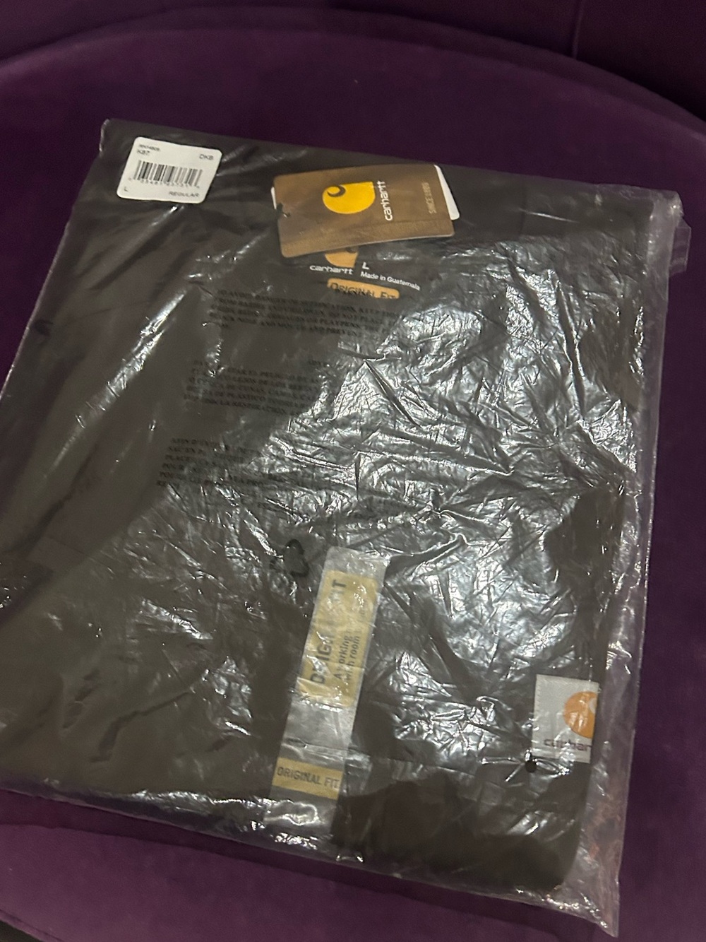 Carhartt K87 Men’s Short-Sleeve Pocket T-Shirt in brown